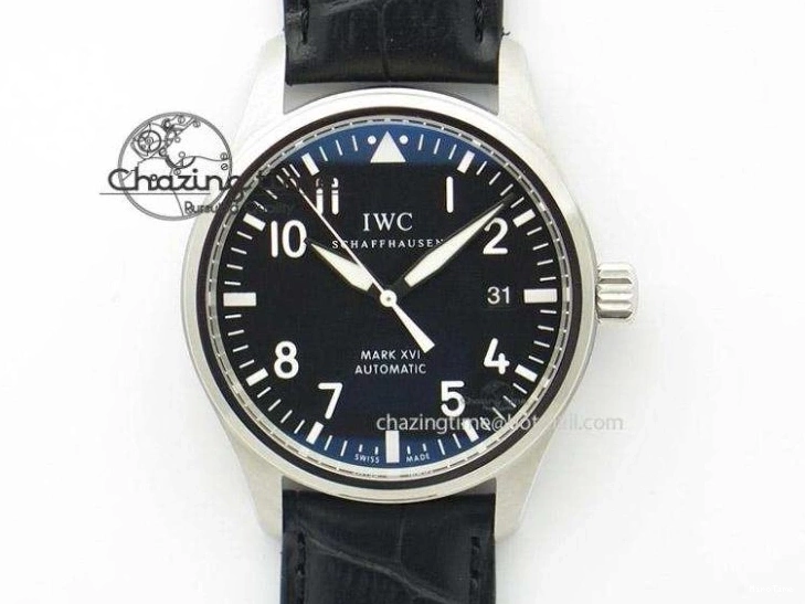 MIROTIME 0718 Supportive Mark XVII IW326501 MKS 1:1 Best Edition Black Dial On Black Leather Strap MIYOTA 9015 V 7208